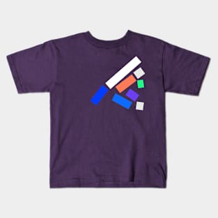 Abstract Minimal Color Stripe Pattern Kids T-Shirt